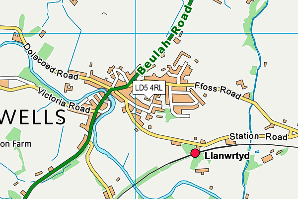 LD5 4RL map - OS VectorMap District (Ordnance Survey)