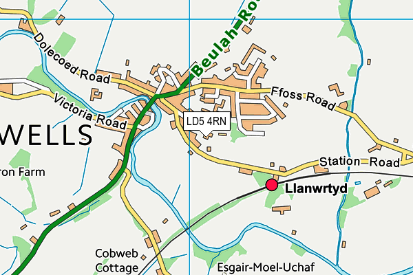 LD5 4RN map - OS VectorMap District (Ordnance Survey)