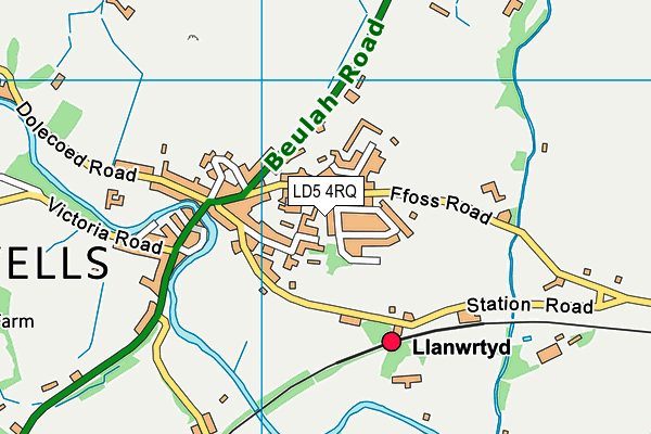 LD5 4RQ map - OS VectorMap District (Ordnance Survey)