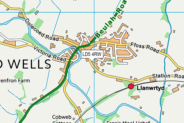 LD5 4RW map - OS VectorMap District (Ordnance Survey)