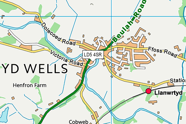 LD5 4SR map - OS VectorMap District (Ordnance Survey)