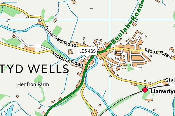 LD5 4SS map - OS VectorMap District (Ordnance Survey)