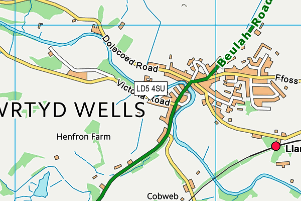 LD5 4SU map - OS VectorMap District (Ordnance Survey)