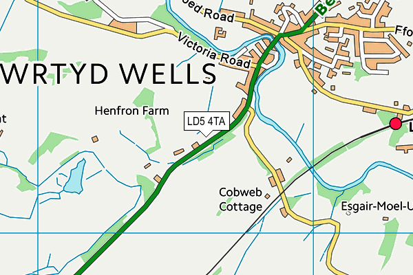 LD5 4TA map - OS VectorMap District (Ordnance Survey)