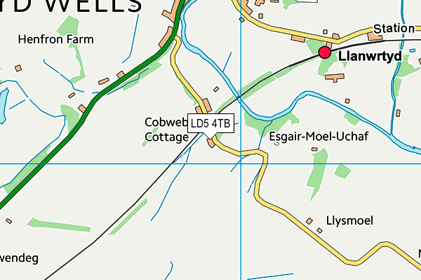 LD5 4TB map - OS VectorMap District (Ordnance Survey)