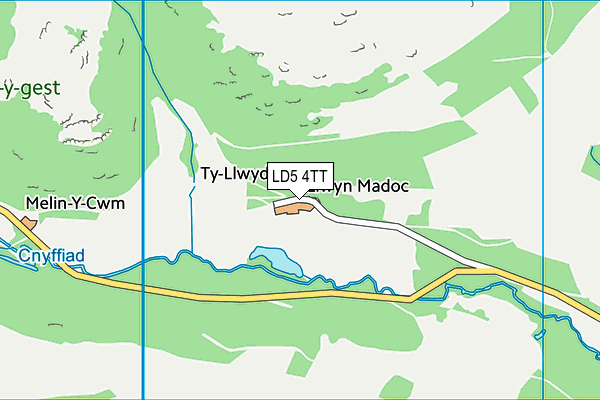 LD5 4TT map - OS VectorMap District (Ordnance Survey)