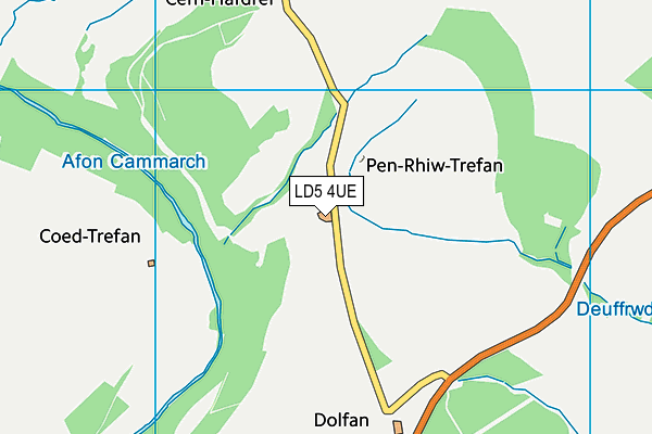 LD5 4UE map - OS VectorMap District (Ordnance Survey)