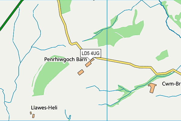 LD5 4UG map - OS VectorMap District (Ordnance Survey)