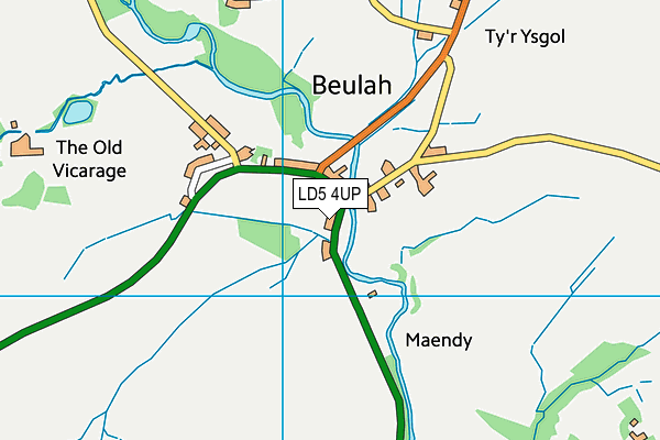 LD5 4UP map - OS VectorMap District (Ordnance Survey)