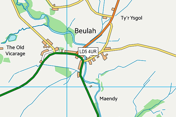 LD5 4UR map - OS VectorMap District (Ordnance Survey)