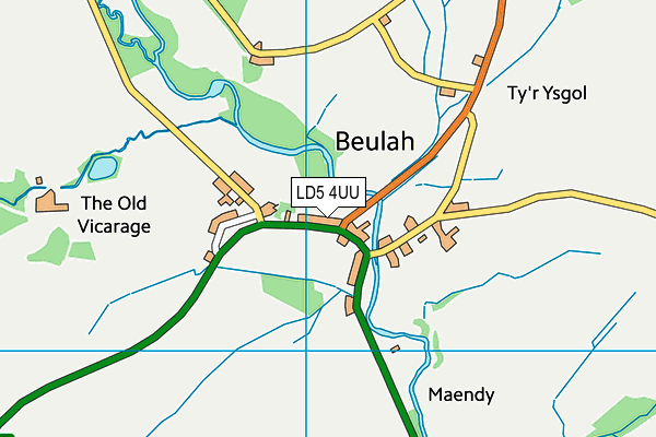 LD5 4UU map - OS VectorMap District (Ordnance Survey)