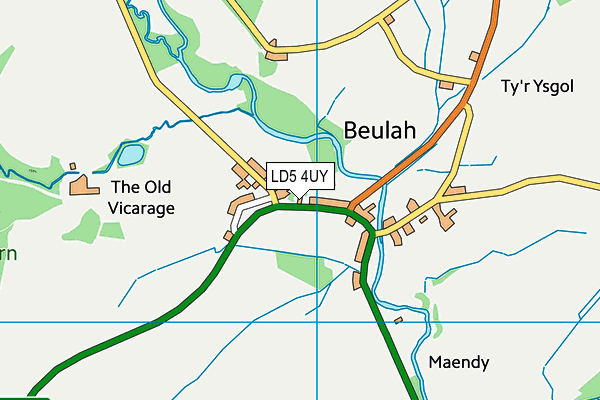 LD5 4UY map - OS VectorMap District (Ordnance Survey)