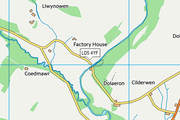 LD5 4YF map - OS VectorMap District (Ordnance Survey)