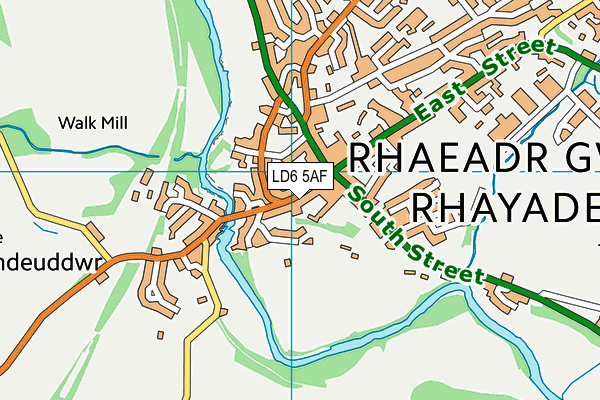 LD6 5AF map - OS VectorMap District (Ordnance Survey)