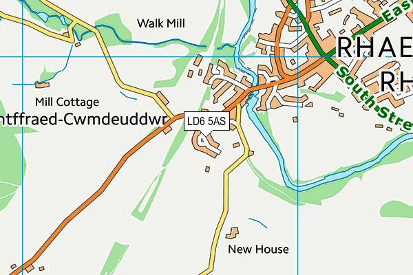 LD6 5AS map - OS VectorMap District (Ordnance Survey)