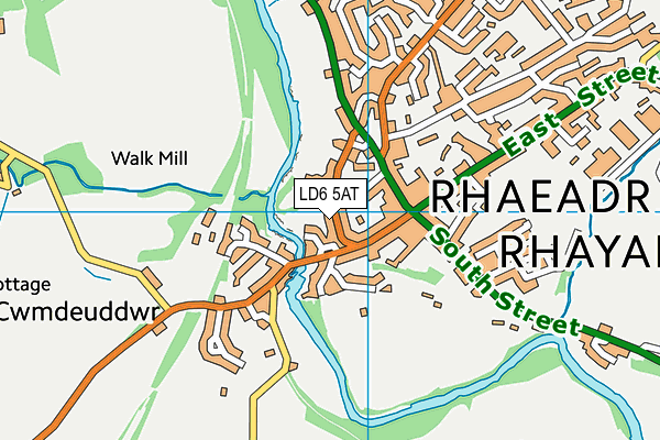 LD6 5AT map - OS VectorMap District (Ordnance Survey)