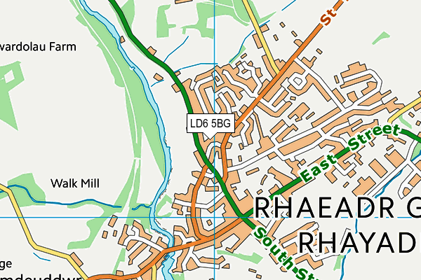 LD6 5BG map - OS VectorMap District (Ordnance Survey)