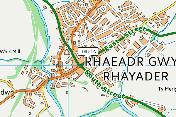 Map of RHAYADER TAXIS LTD at district scale