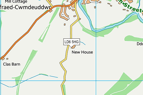 LD6 5HG map - OS VectorMap District (Ordnance Survey)