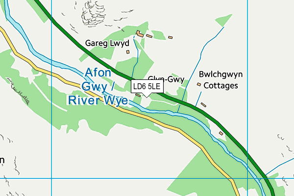 LD6 5LE map - OS VectorMap District (Ordnance Survey)