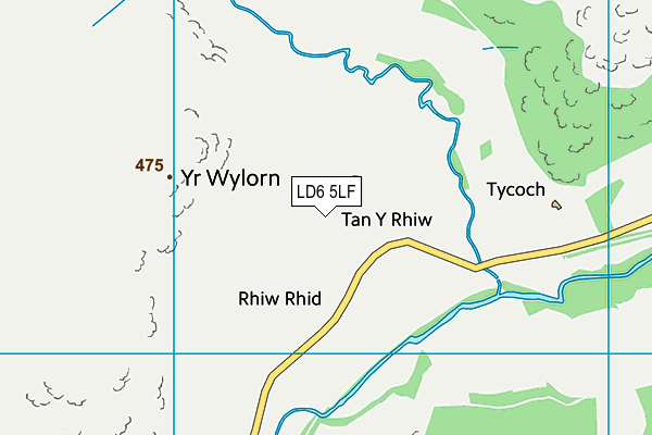 LD6 5LF map - OS VectorMap District (Ordnance Survey)