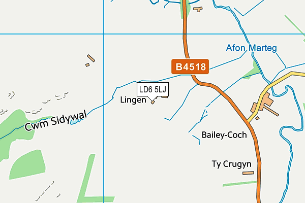 LD6 5LJ map - OS VectorMap District (Ordnance Survey)