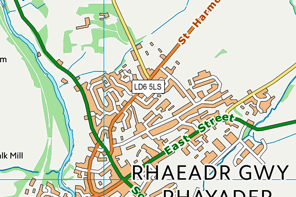 LD6 5LS map - OS VectorMap District (Ordnance Survey)