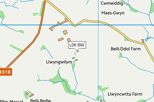 LD6 5NS map - OS VectorMap District (Ordnance Survey)