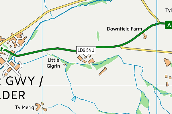 LD6 5NU map - OS VectorMap District (Ordnance Survey)