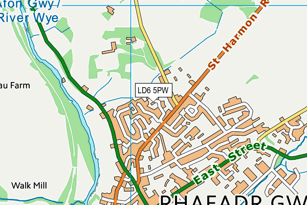 LD6 5PW map - OS VectorMap District (Ordnance Survey)