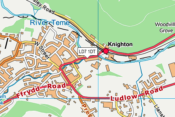 Map of KNIGHTON CLASSICS LIMITED at district scale