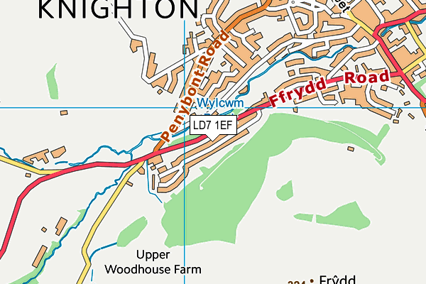 LD7 1EF map - OS VectorMap District (Ordnance Survey)