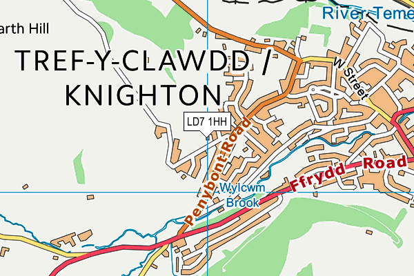 LD7 1HH map - OS VectorMap District (Ordnance Survey)