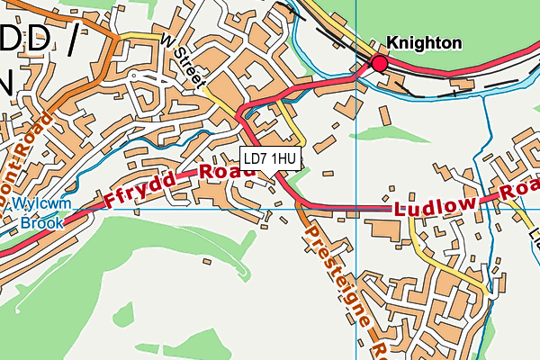 LD7 1HU map - OS VectorMap District (Ordnance Survey)