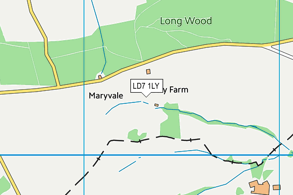 LD7 1LY map - OS VectorMap District (Ordnance Survey)