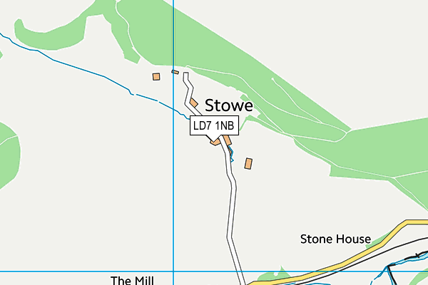 LD7 1NB map - OS VectorMap District (Ordnance Survey)