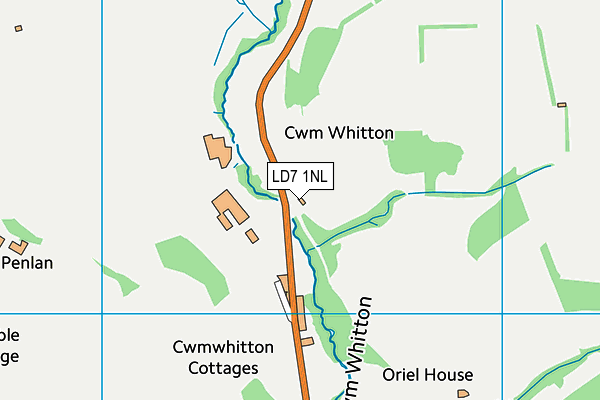 LD7 1NL map - OS VectorMap District (Ordnance Survey)