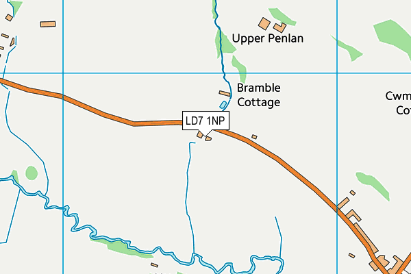 LD7 1NP map - OS VectorMap District (Ordnance Survey)