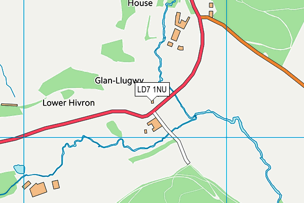 LD7 1NU map - OS VectorMap District (Ordnance Survey)