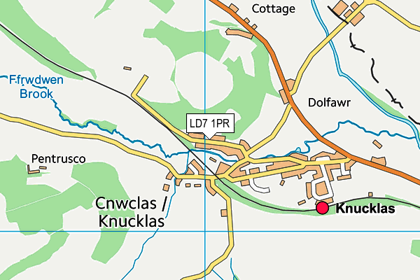 LD7 1PR map - OS VectorMap District (Ordnance Survey)