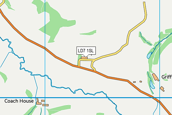 LD7 1SL map - OS VectorMap District (Ordnance Survey)