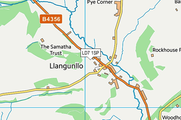 LD7 1SP map - OS VectorMap District (Ordnance Survey)