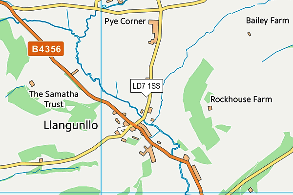LD7 1SS map - OS VectorMap District (Ordnance Survey)