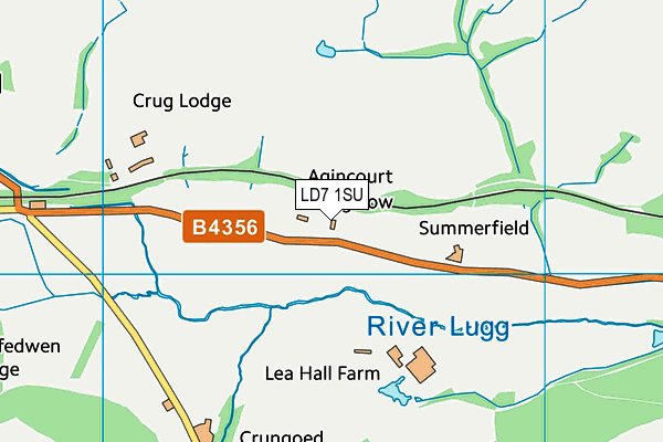 LD7 1SU map - OS VectorMap District (Ordnance Survey)