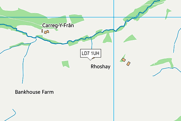 LD7 1UH map - OS VectorMap District (Ordnance Survey)