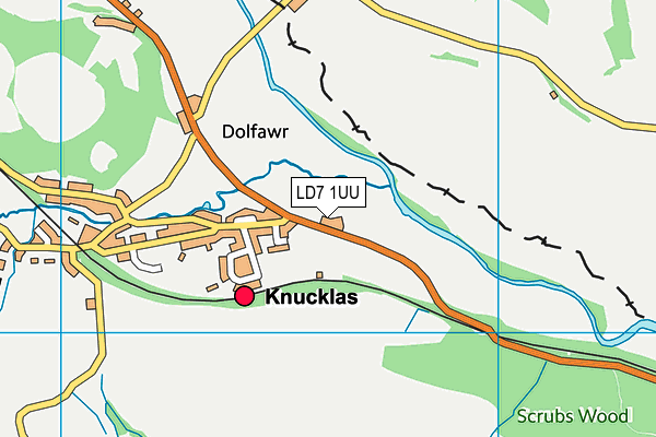 LD7 1UU map - OS VectorMap District (Ordnance Survey)