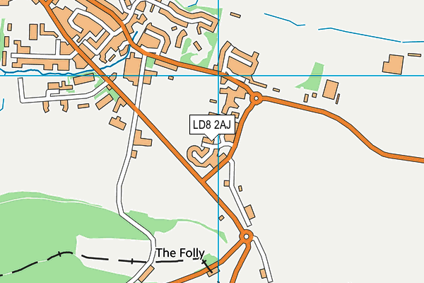 LD8 2AJ map - OS VectorMap District (Ordnance Survey)