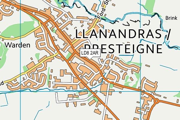 LD8 2AR map - OS VectorMap District (Ordnance Survey)
