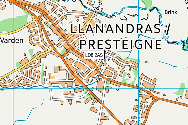 LD8 2AS map - OS VectorMap District (Ordnance Survey)