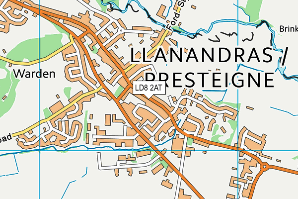 LD8 2AT map - OS VectorMap District (Ordnance Survey)